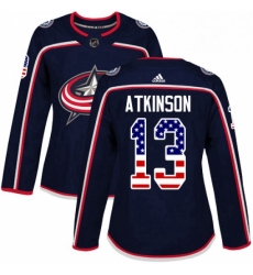 Womens Adidas Columbus Blue Jackets 13 Cam Atkinson Authentic Navy Blue USA Flag Fashion NHL Jersey Womens Adidas Columbus Blue Jackets 13 Cam Atkinson Authentic Navy Blue USA Flag Fashion NHL Jersey