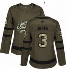 Womens Adidas Columbus Blue Jackets 3 Seth Jones Authentic Green Salute to Service NHL Jersey Womens Adidas Columbus Blue Jackets 3 Seth Jones Authentic Green Salute to Service NHL Jersey