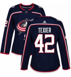 Womens Adidas Columbus Blue Jackets 42 Alexandre Texier Authentic Navy Blue Home NHL Jersey Womens Adidas Columbus Blue Jackets 42 Alexandre Texier Authentic Navy Blue Home NHL Jersey