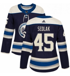 Womens Adidas Columbus Blue Jackets 45 Lukas Sedlak Authentic Navy Blue Alternate NHL Jersey Womens Adidas Columbus Blue Jackets 45 Lukas Sedlak Authentic Navy Blue Alternate NHL Jersey