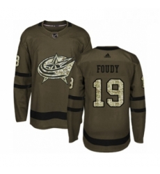 Youth Adidas Columbus Blue Jackets 19 Liam Foudy Premier Green Salute to Service NHL Jersey Youth Adidas Columbus Blue Jackets 19 Liam Foudy Premier Green Salute to Service NHL Jersey