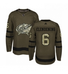 Youth Adidas Columbus Blue Jackets 6 Adam Clendening Premier Green Salute to Service NHL Jersey Youth Adidas Columbus Blue Jackets 6 Adam Clendening Premier Green Salute to Service NHL Jersey