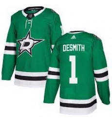 Men Dallas Stars Casey DeSmith #1 Hockey Stitched NHL Jersey Green