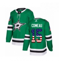 Mens Adidas Dallas Stars 15 Blake Comeau Authentic Green USA Flag Fashion NHL Jersey Mens Adidas Dallas Stars 15 Blake Comeau Authentic Green USA Flag Fashion NHL Jersey
