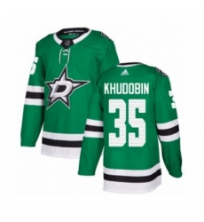 Mens Adidas Dallas Stars 35 Anton Khudobin Premier Green Home NHL Jersey Mens Adidas Dallas Stars 35 Anton Khudobin Premier Green Home NHL Jersey