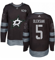 Mens Adidas Dallas Stars 5 Jamie Oleksiak Authentic Black 1917 2017 100th Anniversary NHL Jersey Mens Adidas Dallas Stars 5 Jamie Oleksiak Authentic Black 1917 2017 100th Anniversary NHL Jersey