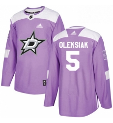 Mens Adidas Dallas Stars 5 Jamie Oleksiak Authentic Purple Fights Cancer Practice NHL Jersey Mens Adidas Dallas Stars 5 Jamie Oleksiak Authentic Purple Fights Cancer Practice NHL Jersey