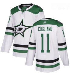 Stars #11 Andrew Cogliano White Road Authentic Stitched Hockey Jersey Stars #11 Andrew Cogliano White Road Authentic Stitched Hockey Jersey