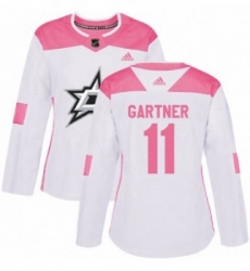 Womens Adidas Dallas Stars 11 Mike Gartner Authentic WhitePink Fashion NHL Jersey Womens Adidas Dallas Stars 11 Mike Gartner Authentic WhitePink Fashion NHL Jersey