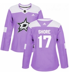 Womens Adidas Dallas Stars 17 Devin Shore Authentic Purple Fights Cancer Practice NHL Jersey Womens Adidas Dallas Stars 17 Devin Shore Authentic Purple Fights Cancer Practice NHL Jersey