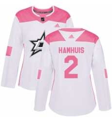 Womens Adidas Dallas Stars 2 Dan Hamhuis Authentic WhitePink Fashion NHL Jersey Womens Adidas Dallas Stars 2 Dan Hamhuis Authentic WhitePink Fashion NHL Jersey