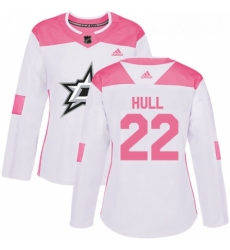 Womens Adidas Dallas Stars 22 Brett Hull Authentic WhitePink Fashion NHL Jersey Womens Adidas Dallas Stars 22 Brett Hull Authentic WhitePink Fashion NHL Jersey