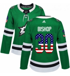 Womens Adidas Dallas Stars 30 Ben Bishop Authentic Green USA Flag Fashion NHL Jersey Womens Adidas Dallas Stars 30 Ben Bishop Authentic Green USA Flag Fashion NHL Jersey
