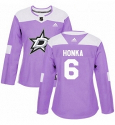Womens Adidas Dallas Stars 6 Julius Honka Authentic Purple Fights Cancer Practice NHL Jersey Womens Adidas Dallas Stars 6 Julius Honka Authentic Purple Fights Cancer Practice NHL Jersey