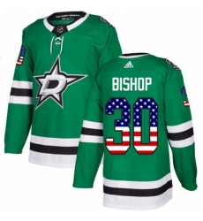 Youth Adidas Dallas Stars 30 Ben Bishop Authentic Green USA Flag Fashion NHL Jersey Youth Adidas Dallas Stars 30 Ben Bishop Authentic Green USA Flag Fashion NHL Jersey