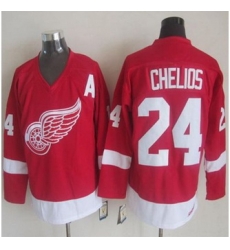 Detroit Red Wings #24 Chris Chelios Red CCM Throwback Stitched NHL Jersey Detroit Red Wings #24 Chris Chelios Red CCM Throwback Stitched NHL Jersey