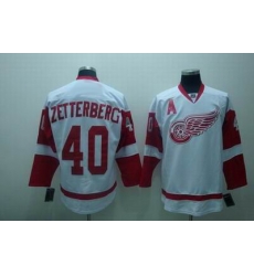 Detroit Red Wings #40 Zetterberg white Jerseys A patch Detroit Red Wings #40 Zetterberg white Jerseys A patch