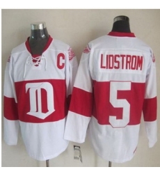 Detroit Red Wings #5 Nicklas Lidstrom White Winter Classic CCM Throwback Stitched NHL jersey Detroit Red Wings #5 Nicklas Lidstrom White Winter Classic CCM Throwback Stitched NHL jersey