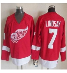 Detroit Red Wings #7 Ted Lindsay Red CCM Throwback Stitched NHL Jersey Detroit Red Wings #7 Ted Lindsay Red CCM Throwback Stitched NHL Jersey