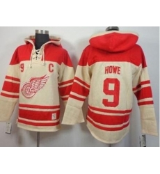 Detroit Red Wings #9 Gordie Howe Cream Stitched NHL Sawyer Hooded Sweatshirt Detroit Red Wings #9 Gordie Howe Cream Stitched NHL Sawyer Hooded Sweatshirt
