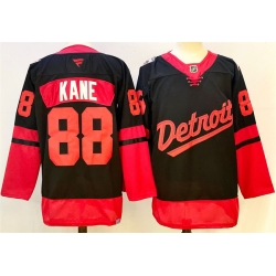 Men Detroit Red Wings 88 Patrick Kane Black 2024 25 Stitched Jersey