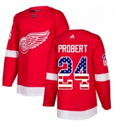 Mens Adidas Detroit Red Wings 24 Bob Probert Authentic Red USA Flag Fashion NHL Jersey Mens Adidas Detroit Red Wings 24 Bob Probert Authentic Red USA Flag Fashion NHL Jersey