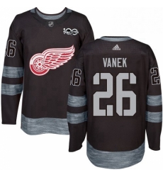 Mens Adidas Detroit Red Wings 26 Thomas Vanek Authentic Black 1917 2017 100th Anniversary NHL Jersey Mens Adidas Detroit Red Wings 26 Thomas Vanek Authentic Black 1917 2017 100th Anniversary NHL Jersey