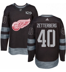 Mens Adidas Detroit Red Wings 40 Henrik Zetterberg Authentic Black 1917 2017 100th Anniversary NHL Jersey Mens Adidas Detroit Red Wings 40 Henrik Zetterberg Authentic Black 1917 2017 100th Anniversary NHL Jersey