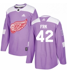 Mens Adidas Detroit Red Wings 42 Martin Frk Authentic Purple Fights Cancer Practice NHL Jersey Mens Adidas Detroit Red Wings 42 Martin Frk Authentic Purple Fights Cancer Practice NHL Jersey