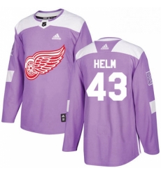 Mens Adidas Detroit Red Wings 43 Darren Helm Authentic Purple Fights Cancer Practice NHL Jersey Mens Adidas Detroit Red Wings 43 Darren Helm Authentic Purple Fights Cancer Practice NHL Jersey