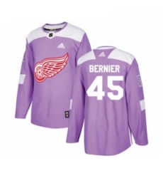 Mens Adidas Detroit Red Wings 45 Jonathan Bernier Authentic Purple Fights Cancer Practice NHL Jersey Mens Adidas Detroit Red Wings 45 Jonathan Bernier Authentic Purple Fights Cancer Practice NHL Jersey