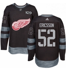 Mens Adidas Detroit Red Wings 52 Jonathan Ericsson Premier Black 1917 2017 100th Anniversary NHL Jersey Mens Adidas Detroit Red Wings 52 Jonathan Ericsson Premier Black 1917 2017 100th Anniversary NHL Jersey