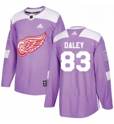 Mens Adidas Detroit Red Wings 83 Trevor Daley Authentic Purple Fights Cancer Practice NHL Jersey Mens Adidas Detroit Red Wings 83 Trevor Daley Authentic Purple Fights Cancer Practice NHL Jersey