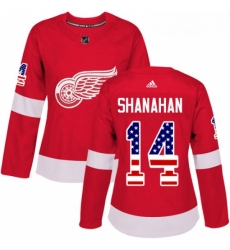 Womens Adidas Detroit Red Wings 14 Brendan Shanahan Authentic Red USA Flag Fashion NHL Jersey Womens Adidas Detroit Red Wings 14 Brendan Shanahan Authentic Red USA Flag Fashion NHL Jersey