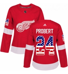 Womens Adidas Detroit Red Wings 24 Bob Probert Authentic Red USA Flag Fashion NHL Jersey Womens Adidas Detroit Red Wings 24 Bob Probert Authentic Red USA Flag Fashion NHL Jersey