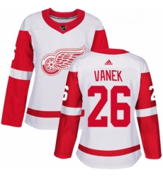 Womens Adidas Detroit Red Wings 26 Thomas Vanek Authentic White Away NHL Jersey Womens Adidas Detroit Red Wings 26 Thomas Vanek Authentic White Away NHL Jersey
