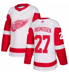 Womens Adidas Detroit Red Wings 27 Michael Rasmussen Authentic White Away NHL Jersey Womens Adidas Detroit Red Wings 27 Michael Rasmussen Authentic White Away NHL Jersey