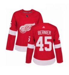Womens Adidas Detroit Red Wings 45 Jonathan Bernier Premier Red Home NHL Jersey Womens Adidas Detroit Red Wings 45 Jonathan Bernier Premier Red Home NHL Jersey