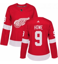 Womens Adidas Detroit Red Wings 9 Gordie Howe Premier Red Home NHL Jersey Womens Adidas Detroit Red Wings 9 Gordie Howe Premier Red Home NHL Jersey