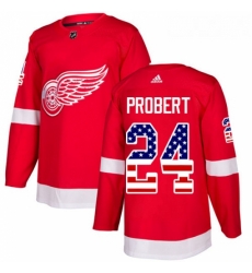 Youth Adidas Detroit Red Wings 24 Bob Probert Authentic Red USA Flag Fashion NHL Jersey Youth Adidas Detroit Red Wings 24 Bob Probert Authentic Red USA Flag Fashion NHL Jersey