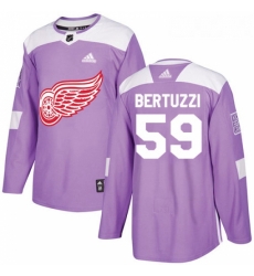 Youth Adidas Detroit Red Wings 59 Tyler Bertuzzi Authentic Purple Fights Cancer Practice NHL Jersey Youth Adidas Detroit Red Wings 59 Tyler Bertuzzi Authentic Purple Fights Cancer Practice NHL Jersey