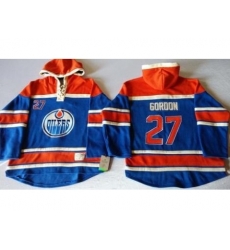 Edmonton Oilers #27 Boyd Gordon Light Blue Sawyer Hooded Sweatshirt Stitched NHL Jersey Edmonton Oilers #27 Boyd Gordon Light Blue Sawyer Hooded Sweatshirt Stitched NHL Jersey