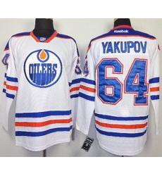 Edmonton Oilers #64 Neil Yakupov White NHL Jerseys Edmonton Oilers #64 Neil Yakupov White NHL Jerseys