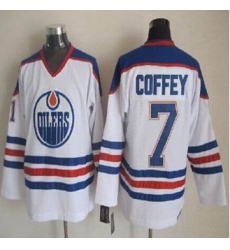 Edmonton Oilers #7 Paul Coffey White CCM Throwback Stitched NHL Jersey Edmonton Oilers #7 Paul Coffey White CCM Throwback Stitched NHL Jersey