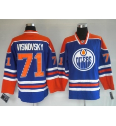 Edmonton Oilers #71 VISNOVSKY blue Jerseys Edmonton Oilers #71 VISNOVSKY blue Jerseys