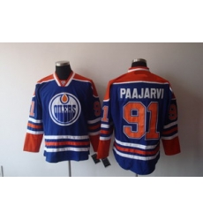 Edmonton Oilers 91 Magnus Paajarvi Blue Hockey Jersey Edmonton Oilers 91 Magnus Paajarvi Blue Hockey Jersey