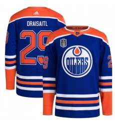 Men Edmonton Oilers 29 Leon Draisaitl Royal 2024 Stanley Cup Final Patch Stitched Jersey Men Edmonton Oilers 29 Leon Draisaitl Royal 2024 Stanley Cup Final Patch Stitched Jersey
