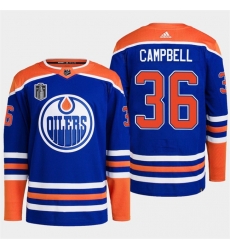 Men Edmonton Oilers 36 Jack Campbell Royal 2024 Stanley Cup Final Patch Stitched Jersey Men Edmonton Oilers 36 Jack Campbell Royal 2024 Stanley Cup Final Patch Stitched Jersey