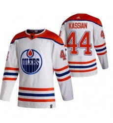 Men Edmonton Oilers 44 Zack Kassian White Adidas 2020 21 Reverse Retro Alternate NHL Jersey Men Edmonton Oilers 44 Zack Kassian White Adidas 2020 21 Reverse Retro Alternate NHL Jersey