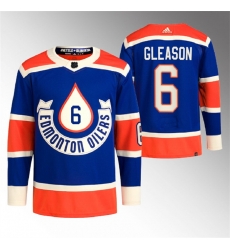 Men Edmonton Oilers 6 Ben Gleason 2023 Royal Heritage Classic Primegreen Stitched Jersey Men Edmonton Oilers 6 Ben Gleason 2023 Royal Heritage Classic Primegreen Stitched Jersey